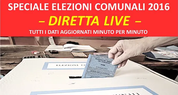 ELEZIONI COMUNALI 2016 - I RISULTATI IN DIRETTA LIVE