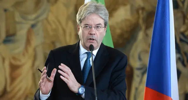 Il presidente del Consiglio Paolo Gentiloni oggi a Cagliari