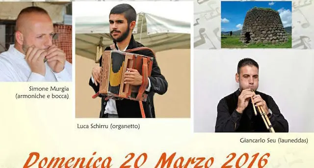 “Musiche, suoni, danze e colori dell'Isola dei Nuraghi”: concerto a Carnate con Simone Murgia, Luca Schirru e Giancarlo Seu