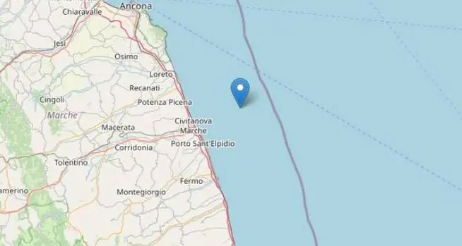 Terremoto di magnitudo 3.5 davanti alla costa delle Marche