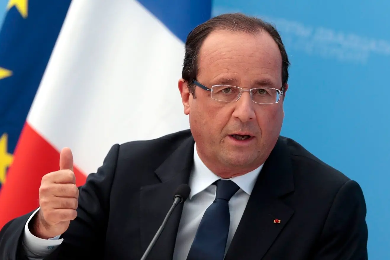 French President Francois Hollande gestures while speaking during a media conference after a G-20 summit in St. Petersburg, Russia on Friday, Sept. 6, 2013. World leaders discussed Syria\\'s civil war at the summit but looked no closer to agreeing on international military intervention to stop it. (AP Photo/Ivan Sekretarev)