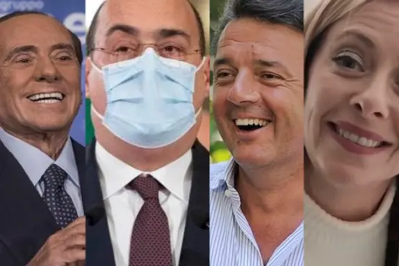 Roma - Il Presidente della Repubblica Sergio Mattarella con il Sen. Luca CIRIANI e On. Dott. Francesco LOLLOBRIGIDA, rispettivamente Presidente del Gruppo Parlamentare \\u201CFratelli d\\u2019Italia\\u201D del Senato della Repubblica e della Camera dei Deputati, accompagnati dall\\u2019On. Giorgia MELONI, Presidente di \\u201CFratelli d\\u2019Italia\\u201D. Sen. Avv. Anna Maria BERNINI e On. Avv. Mariastella GELMINI, rispettivamente Presidente del Gruppo Parlamentare \\u201CForza Italia \\u2013 Berlusconi Presidente-UDC\\u201D del Senato della Repubblica e Presidente del Gruppo Parlamentare \\u201CForza Italia \\u2013 Berlusconi Presidente\\u201D della Camera dei deputati, accompagnate dall\\u2019On. Dott. Antonio TAJANI, Vice Presidente del Partito \\u201CForza Italia \\u2013 Berlusconi Presidente\\u201D. Sen. Massimiliano ROMEO e On. Dott. Riccardo MOLINARI, rispettivamente Presidente del Gruppo Parlamentare \\u201CLega \\u2013 Salvini Premier-Partito Sardo d\\u2019Azione\\u201D del Senato della Repubblica e Presidente del Gruppo Parlamentare \\u201CLega \\u2013 Salvini Premier\\u201D della Camera dei deputati, accompagnati dal Sen. Matteo SALVINI, Segretario Federale del Partito \\u201CLega \\u2013 Salvini Premier\\u201D. On. Dott. Maurizio LUPI, Presidente della componente \\u201CNoi con l\\u2019Italia-USEI-Cambiamo!-Alleanza di centro\\u201D del Gruppo Misto della Camera dei deputati, accompagnato dall\\u2019On. Dott. Giovanni TOTI, Presidente di \\u201CCambiamo!\\u201D, dal Sen. Prof. Gaetano QUAGLIARIELLO, rappresentante della componente \\u201CIdea-Cambiamo\\u201D del Senato della Repubblica!, oggi 29 gennaio 2021.\\r(Foto di Paolo Giandotti - Ufficio per la Stampa e la Comunicazione della Presidenza della Repubblica)
