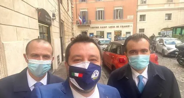 Salvini da Draghi: “Abbiamo parlato di tante cose, ma non di ministeri\"