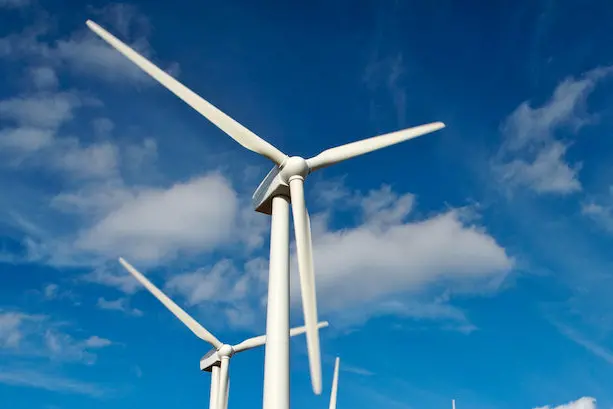 Wind turbines farm