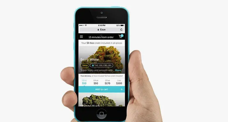 Eaze: negli Usa spopola il servizio di consegna a domicilio di marijuana medica