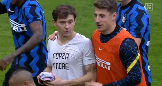 \"Forza Andre\", la dedica di Barella all'amico Andrea Cossu