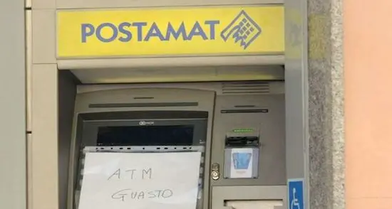 Sorgono. Lo sportello postamat fuori uso da tre mesi