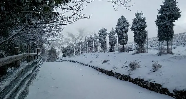 Fonni, Monte Spada si tinge di bianco: ultimi sprazzi d'inverno