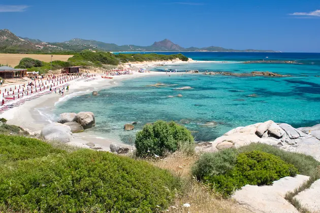 crystal clear water and white sand in costa rei beach