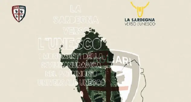 Cagliari Calcio a supporto della campagna \"Sosteniamo la Sardegna verso l'Unesco\"