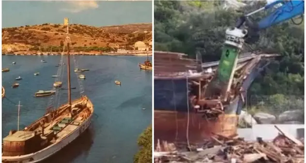 Demolito il bastimento \"Bernardino\". Polemica a Santa Teresa