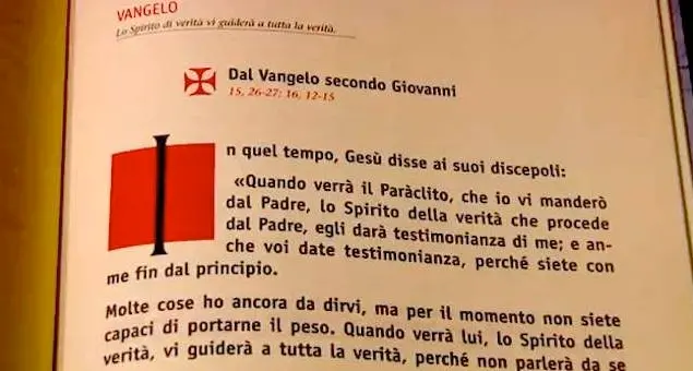 Lo Spirito di verità vi guiderà alla verità tutta intera