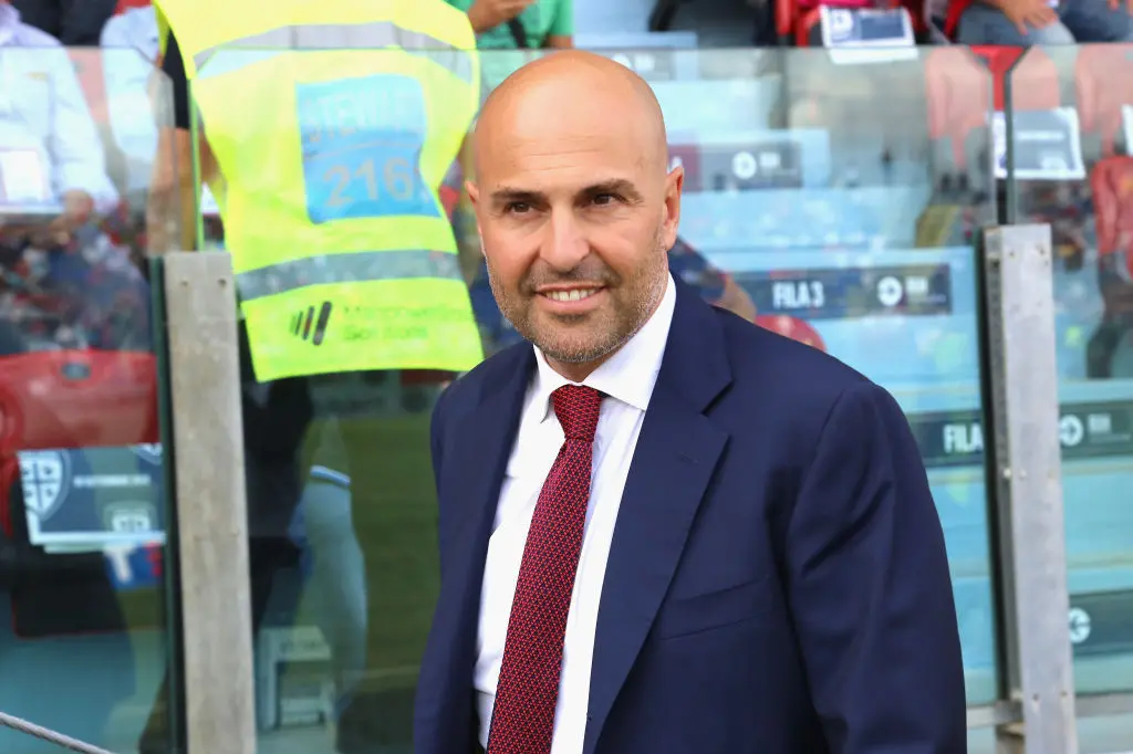 CAGLIARI, ITALY - SEPTEMBER 10: the president of Cagliari Tommaso Giulini  during the Serie A match between Cagliari Calcio and FC Crotone at Stadio Sant\\'Elia on September 10, 2017 in Cagliari, Italy.  (Photo by Enrico Locci/Getty Images)