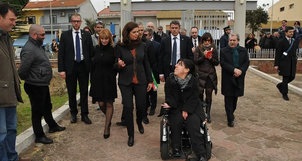 La presidente Laura Boldrini inaugura la nuova ala del museo Giganti Mont'e Prama