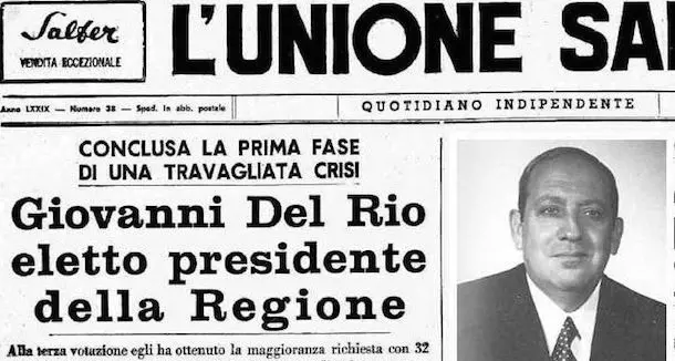 Folla per i funerali dell'ex presidente Giovanni Del Rio, ma la Regione era assente