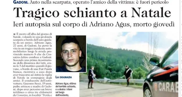Il paese è sconvolto: «Questo ragazzo ci mancherà»
