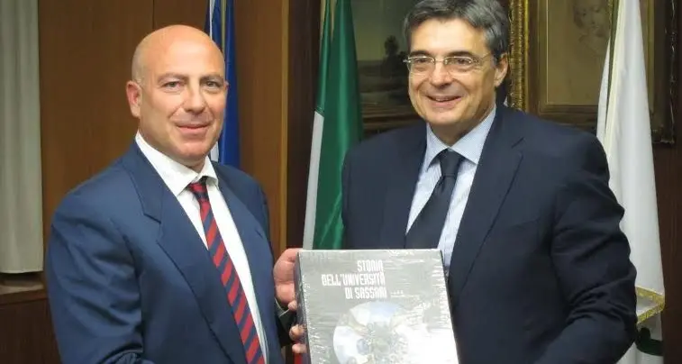 Il presidente Ganau riceve in visita ufficiale il nuovo rettore dell'Università di Sassari, Massimo Carpinelli