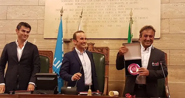 Andrea Mura premiato dal Consiglio comunale di Cagliari