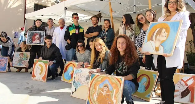 Al Liceo Artistico di Sassari saggi di affresco con il maestro Costanzo Salis