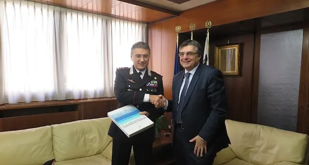 Il Presidente Ganau incontra il nuovo comandante della Legione Carabinieri Sardegna