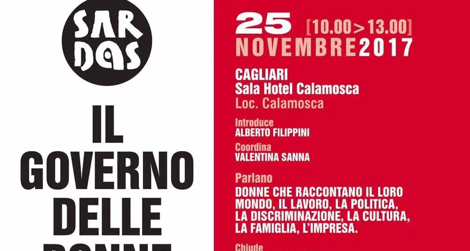 “Il governo delle donne”. Domani un incontro promosso dall’Associazione Sardos