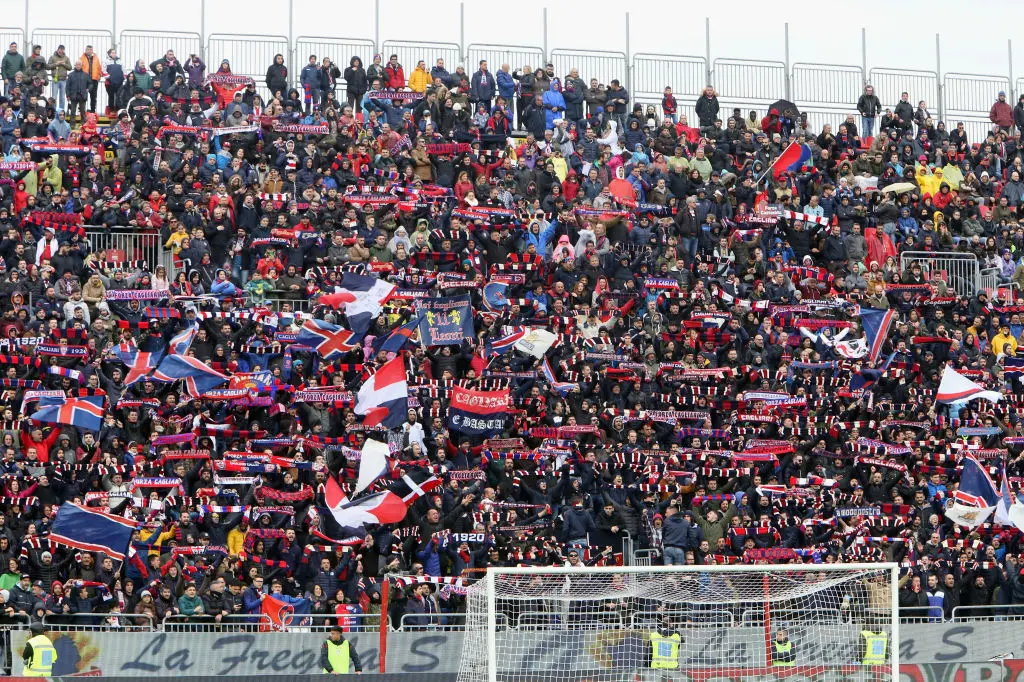 CAGLIARI, ITALY - FEBRUARY 04: the supporters of Cagliari    during the serie A match between Cagliari Calcio and Spal at Stadio Sant\\'Elia on February 4, 2018 in Cagliari, Italy.  (Photo by Enrico Locci/Getty Images)