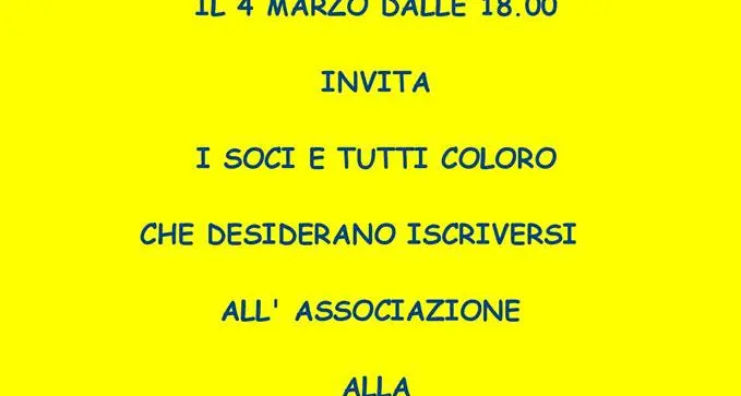 Domani la festa del tesseramento 2018