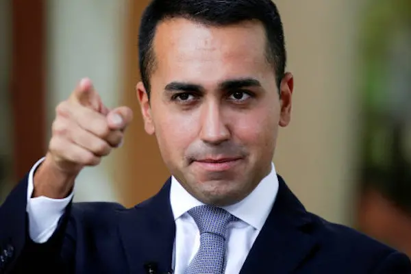 FILE PHOTO: 5-Star new leader Luigi Di Maio gestures during an interview with journalists in Rimini, Italy September 24, 2017. REUTERS/Max Rossi/File Photo