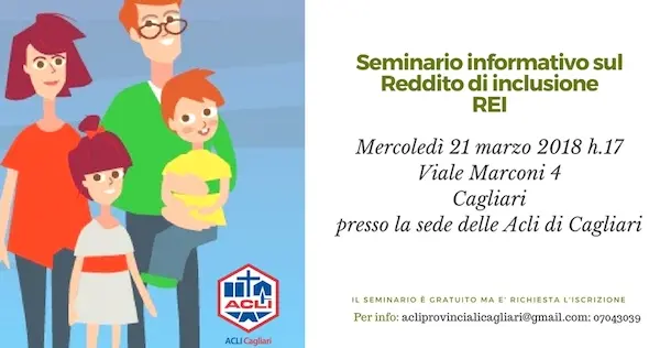 Reddito di Inclusione esteso a tutti: mercoledì a Cagliari il seminario delle Acli