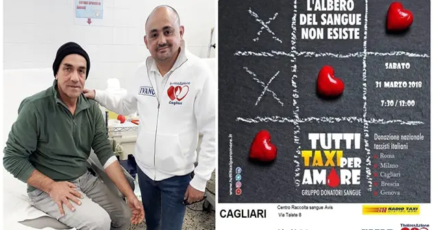 Sangue e solidarietà per i talassemici sardi: il bel gesto dei tassisti di Cagliari