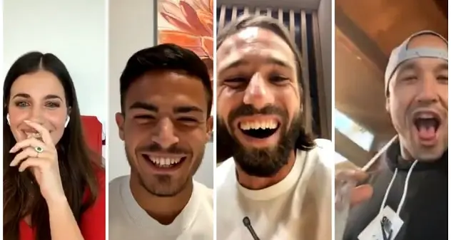 Eleonora Boi in diretta coi giocatori del Cagliari, Nainggolan irrompe a modo suo