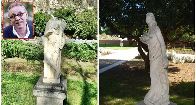 Teste mozzate su tre statue ai Giardini Pubblici: “Gesto vile di persone malate”