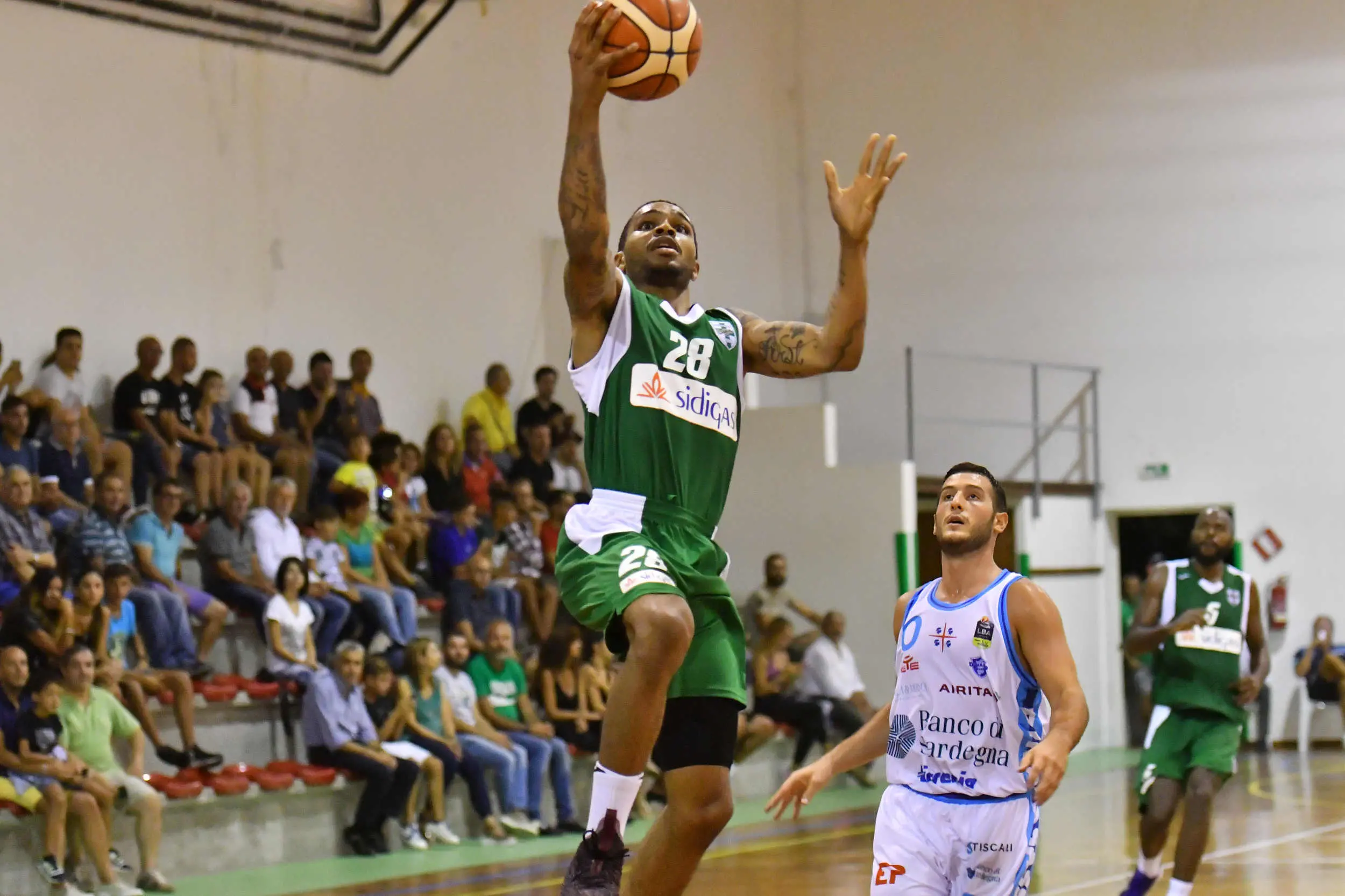 Keifer Sykes\\rBanco di Sardegna Dinamo Sassari - Sidigas Scandone Avellino\\r2\\u00B0 Trofeo Valle del Lerno\\rPadru, 04/09/2018\\rFoto L.Canu / Ciamillo-Castoria
