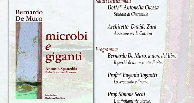 “Microbi e Giganti”: sabato 22 settembre la presentazione del libro di Bernardo De Muro