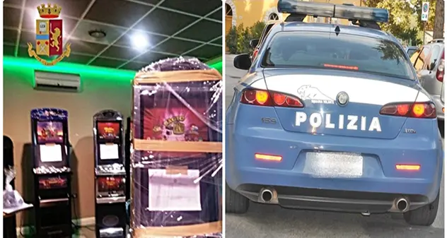 Video poker irregolari, controlli della Polizia: sanzionati due gestori