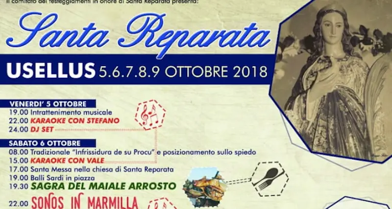 Cinque giorni di festa e spettacoli a Usellus in onore di Santa Reparata