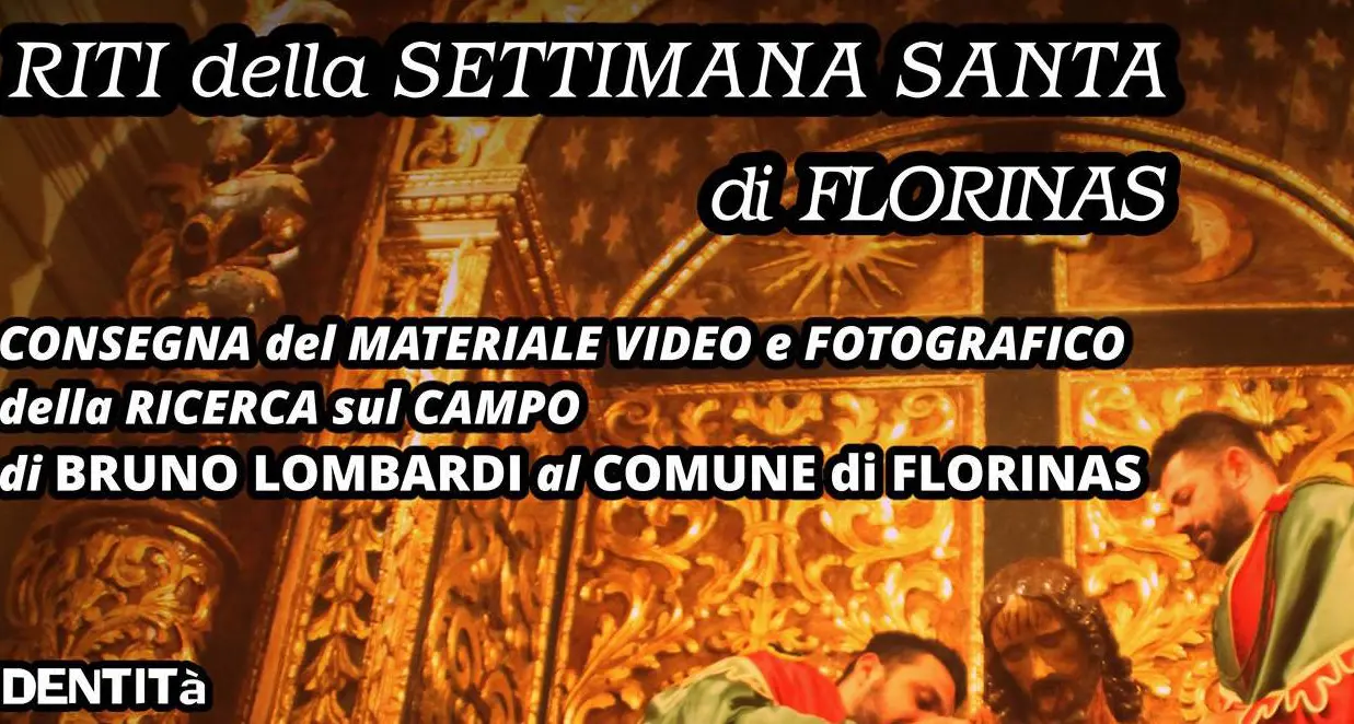 Riti della Settimana Santa di Florinas: venerdì 23 novembre la consegna del materiale raccolto da Bruno Lombardi
