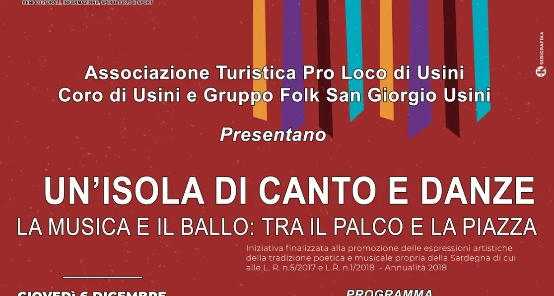 Tour del Coros per “Un’isola di canto e danze”