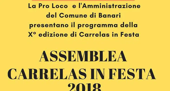 “Carrelas in festa” 2018: giovedì 6 dicembre la presentazione del programma