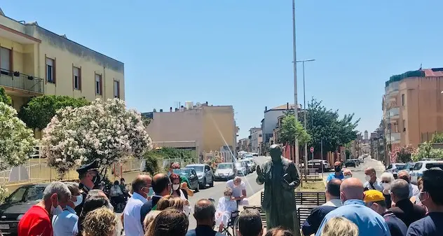 A Selargius la benedizione della statua di San Luigi Orione