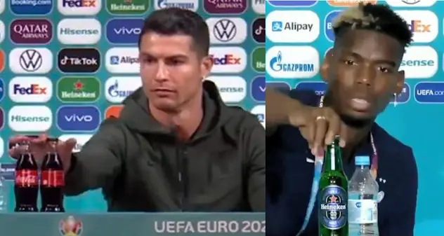 CR7 e Pogba contro Coca Cola e Heineken. Uefa minaccia multe: \"Sponsor sono importanti\"