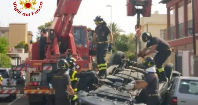 Cagliari. Incidente tra tre auto: c’è un ferito grave