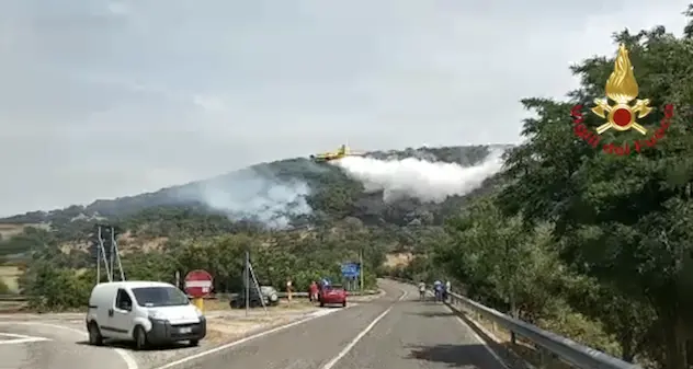 Incendi. Canadair in azione tra Oniferi e Orotelli