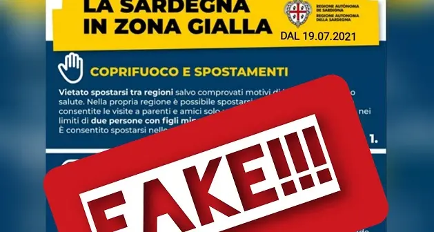 Sardegna zona gialla? Pais smentisce: \"Chiaramente fake\"