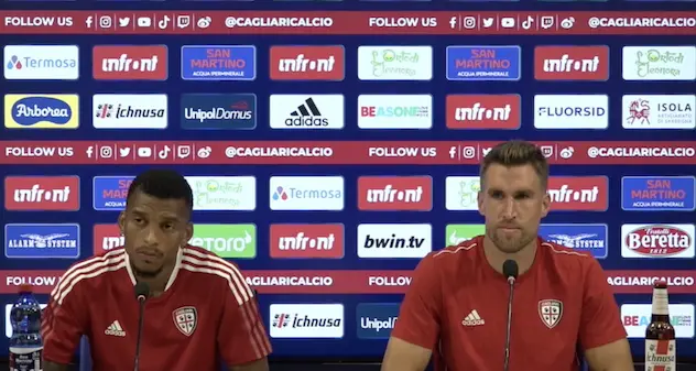 Cagliari calcio. Presentati i due nuovi acquisti Strootman e Dalbert