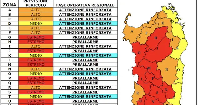 Pericolo di incendio “estremo” per venerdì 13 agosto