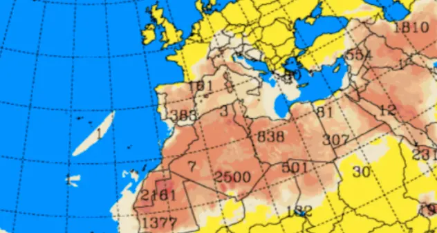 In arrivo una tempesta di sabbia dal Sahara