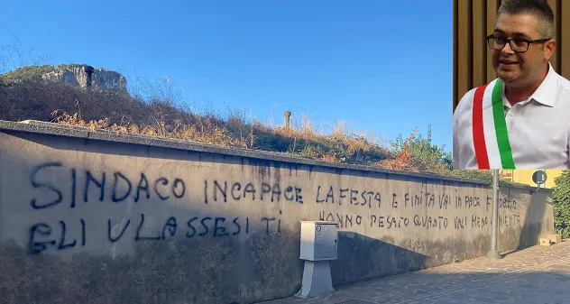 Comunali. Scritte contro sindaco Ulassai a pochi giorni dalla presentazione delle liste