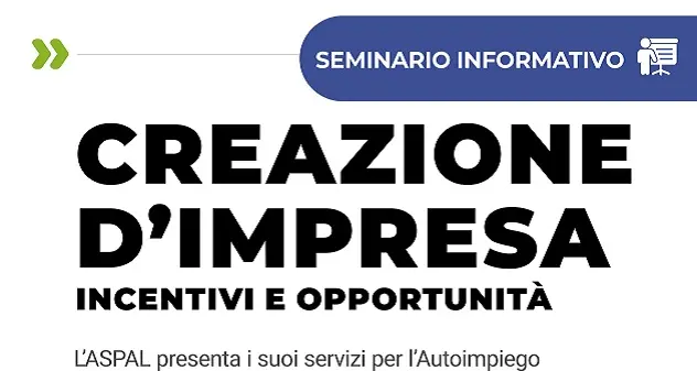 “Creazione d’impresa – Incentivi e opportunità”. Giovedì 7 febbraio un seminario a Torralba