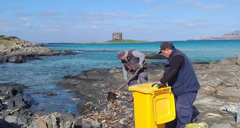 Pelosa: ripuliti dalla plastica gli scogli del litorale